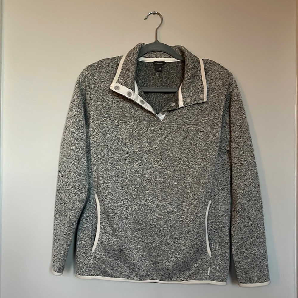 Grey Eddie Bauer 1/4 Button-Up